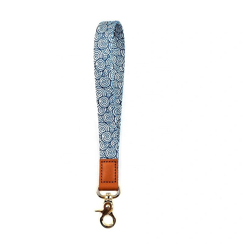 Promotional Custom Keytag Keychain Car Key Tag Chain Other Woven Printed Logo Wristlet Short Wrist Polyester Lanyard