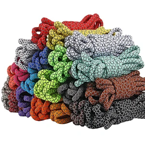 Custom Wholesale Braid Woven Thick Men Round Rope Fluorescent Sport Elastic Sneaker Polyester Reflective Shoe Lace Shoelaces