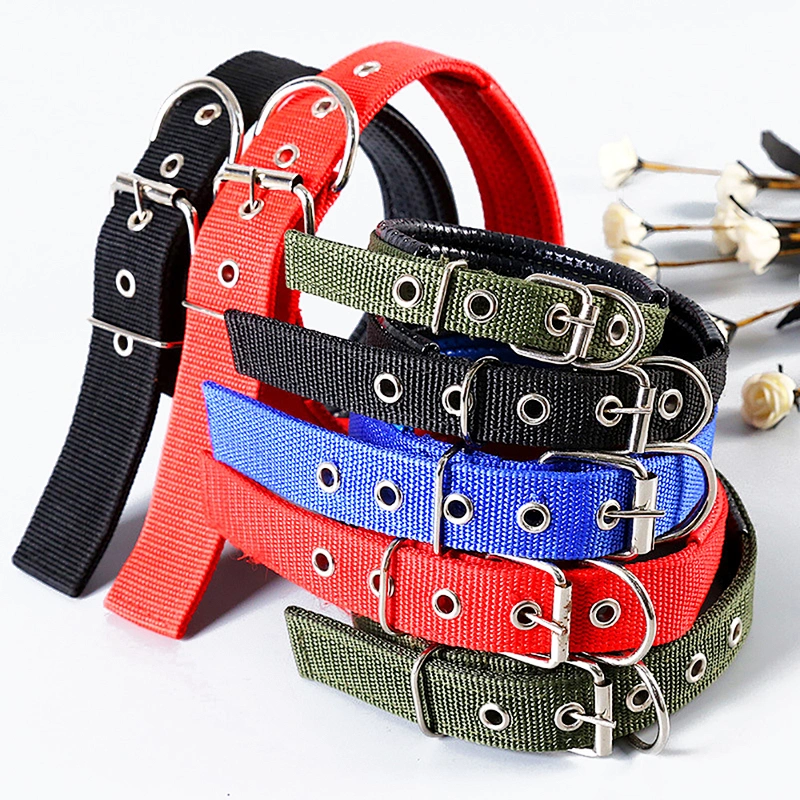 Wholesale Custom Heavy Duty Adjustable Nylon Dog Collar, Thick Wide Large Pet Collar for Big Dogs, Durable Dog Accessories