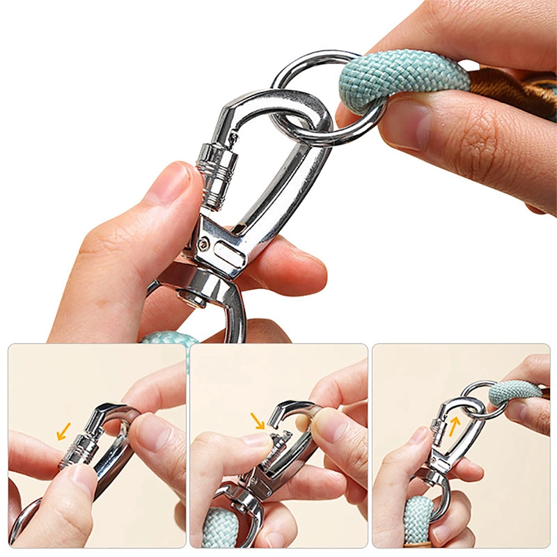 Reflective Foam Handle Metal Buckle Custom Logo Slip on Adjustable Nylon Walking 1.5m Long Pet Cat Dog Lead Rope Leash