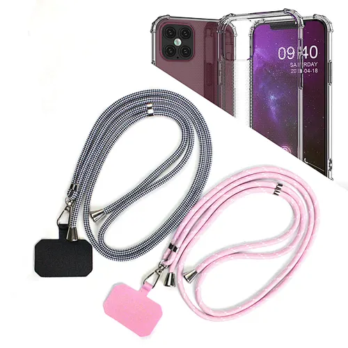 2024 Universal Mobile Phone Lanyard Neck Adjustable Strap  Rope With Phone Tether Patch