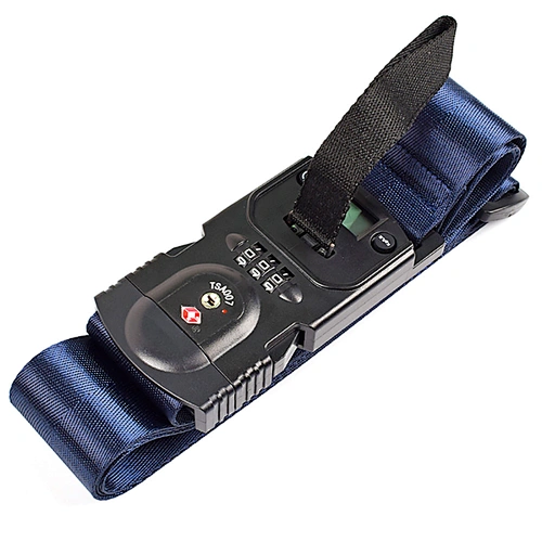 Custom Made Print Logo Polyester Travel Bag Suitcase Belt Luggage Strap Belt With Weighing lock
