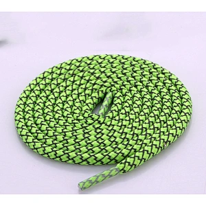 Custom Wholesale Braid Woven Thick Men Round Rope Fluorescent Sport Elastic Sneaker Polyester Reflective Shoe Lace Shoelaces