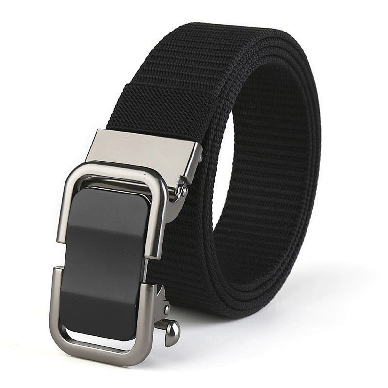 for Wholesale Custom Youth Men Automatic Buckle Casual Pants Braided Outdoor Fashion Web Woven Nylon Man Men Canvas Fabric Belt