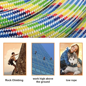 Custom Length High Strength Multi-Functional Polyester Braided Rope Foldable Single Tier Clothes Line Bathroom Wardrobe Kitchen