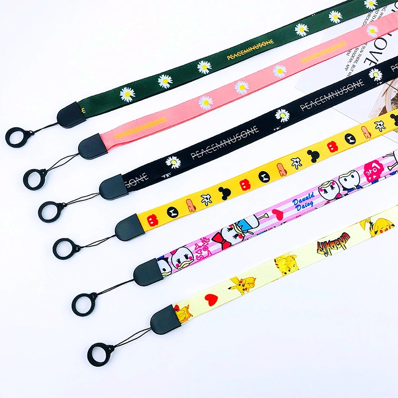 Promotional Customized Anime Sublimation Printer Polyester Lanyard Id Card Holder Lanyard With Logo Custom