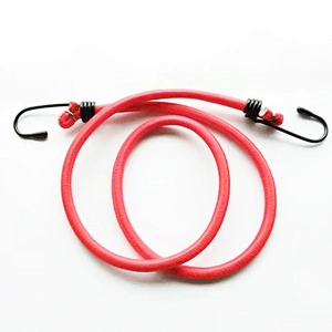6 Inches Trampoline Jumping Tie Down PP Nylon Rubber Elastic Woven Braid Double Metal Hook Lanyard Strap Leash Bungee Cord