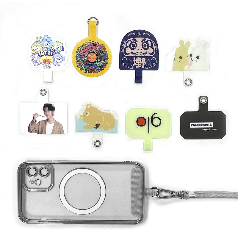 Universal Colorful Custom Color Smartphone Cellphone Phone Strap Rope Nylon TPU Mobile Cell Phone Case Lanyard Straps Patch