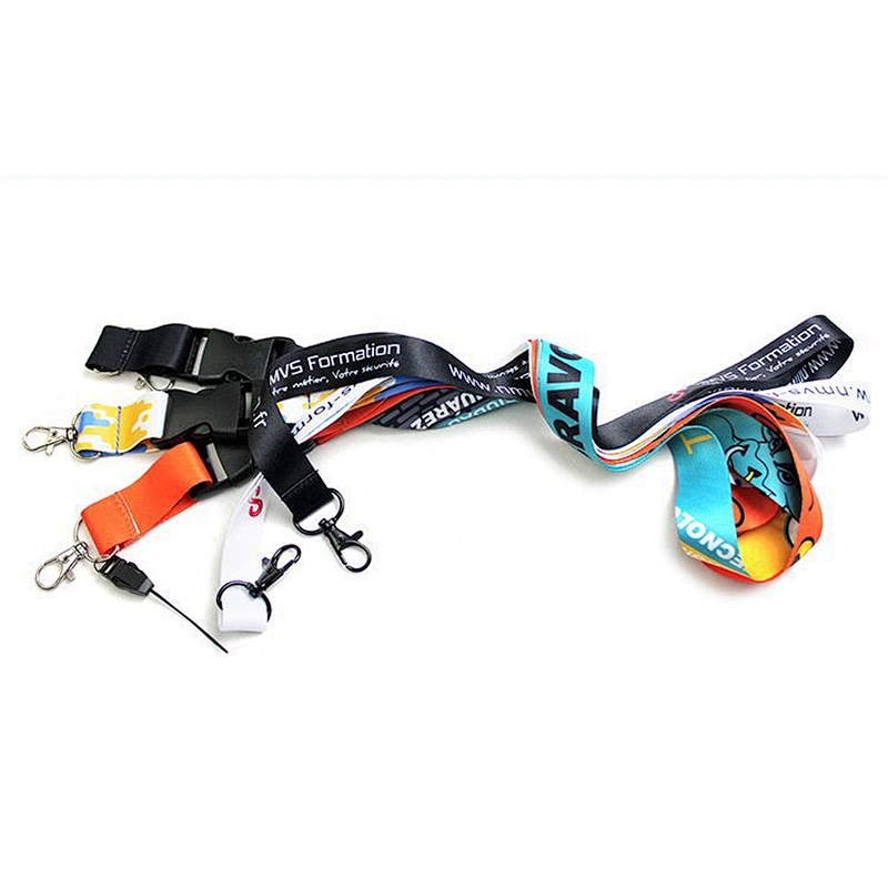 Promotional ID Card Holder Breakaway Teacher Personalized Woven Neck Custom Nylon Sublimation Printed Logo Polyester Lanyard