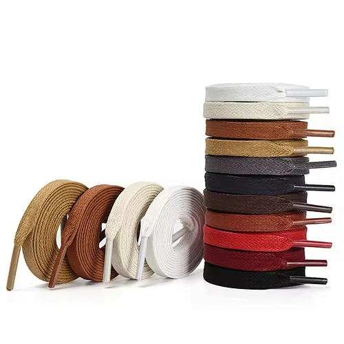 Wholesale Custom Labor Insurance Martin Boots Elastic Sport Sneaker Waxed 8mm Flat Fabric Waterproof Cotton Shoe Lace Shoelace