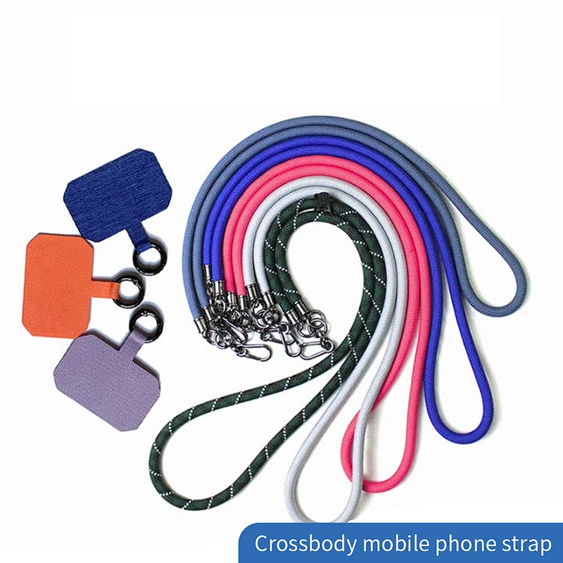 Custom Smartphone Cellphone Smart Shoulder Neck Crossbody Polyester Phone Patch Case Cell Mobile Strap Lanyard Phone Rope