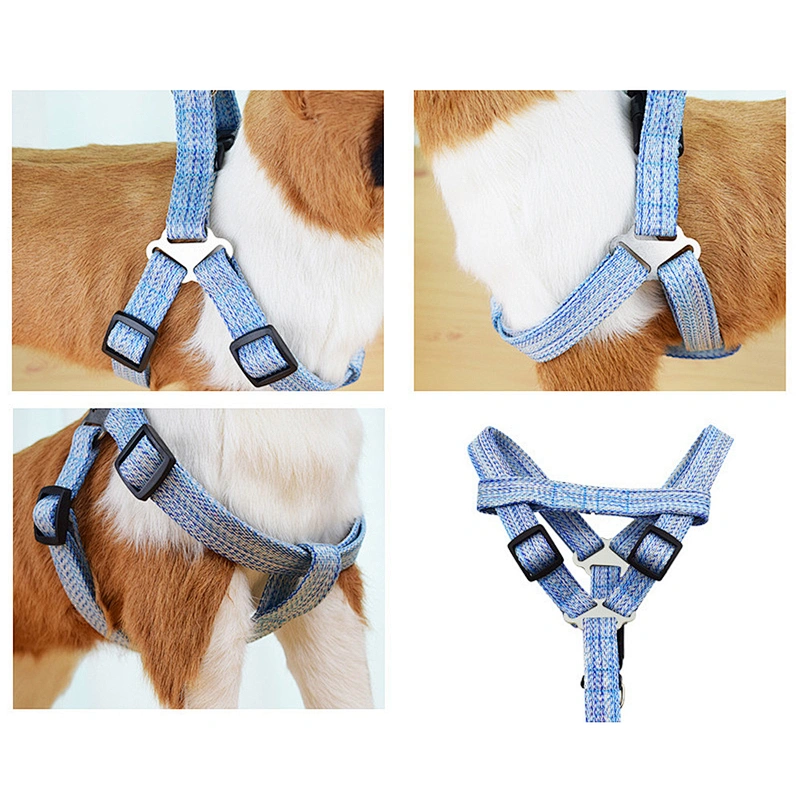 Pet Suppliers Tweed Dog Harness Manufacturer Pet Vest Harness Leash Collar Set Adjustable Designer Custom Dog Harness