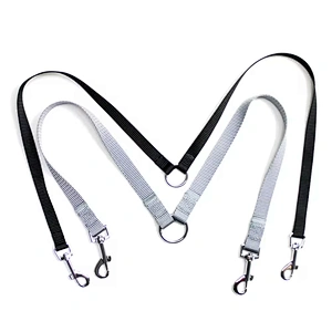 Luxury Custom Crossbody New Design Double Head Shoulder Weave Woven Hands Free Handsfree Nylon Braid Rope Lead Pet Dog Leash