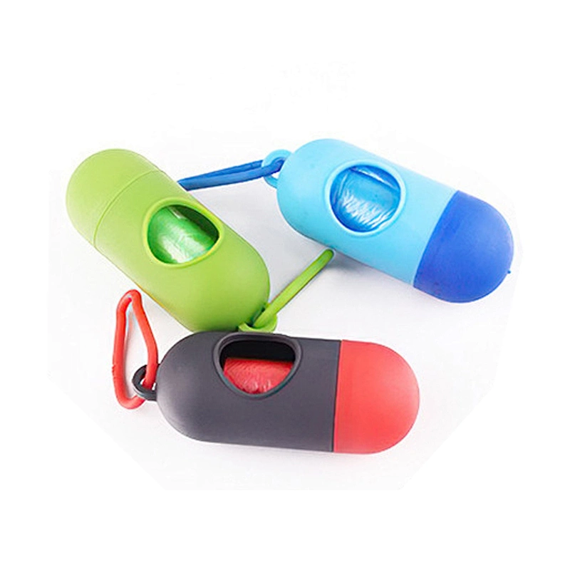 Bulk Wholesale Pill Shape Dispenser Print Factory Compostable Biodegradable Plastic Waste Garbage Pet Cat Dog Poop Bag