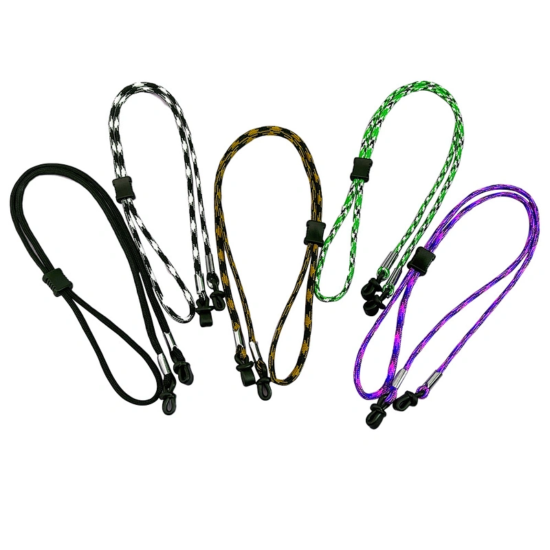 Custom No Slip Adjustable Holder Eye Glass Eyewear Nylon Polyester Eyeglass Sunglasses Sport Sun String Cord Rope Lanyard