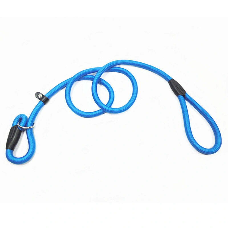 Wholesale Custom Training Adjustable Braided Woven Big Large Puppy Small All in One Round Nylon Slip Lead on Pet Rope Dog Leash