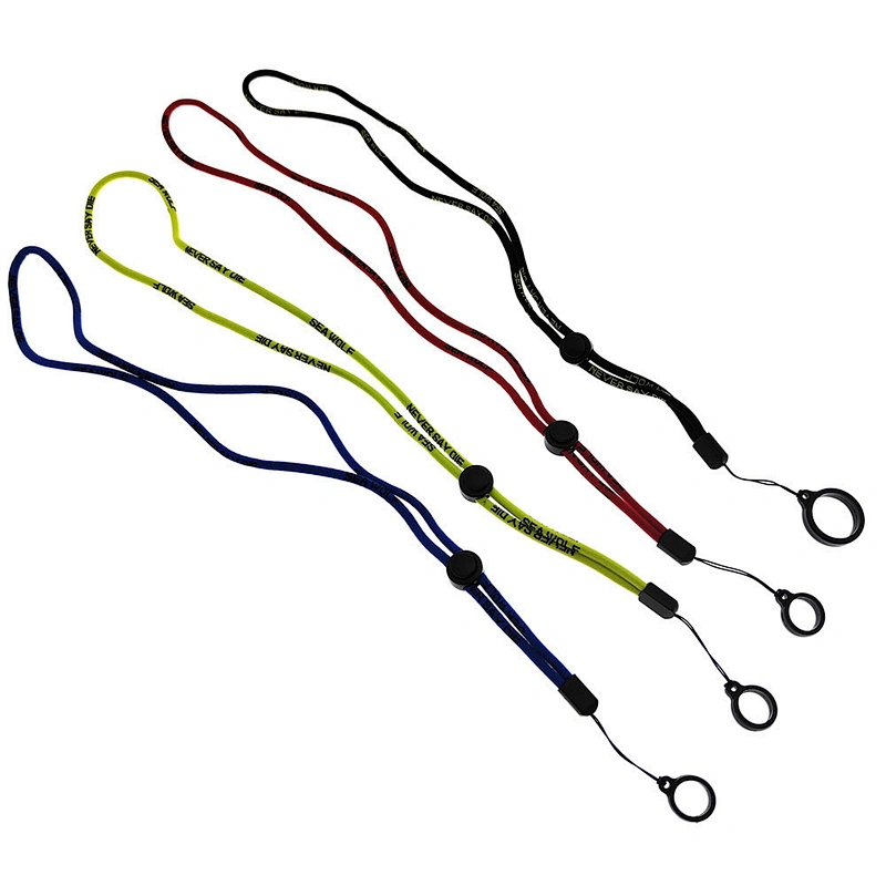 Wholesale Blank Other Printed Logo Custom Tool Halter USB Fabric Woven Jacquard with Silicone Ring Neck Sport Nylon Rope Lanyard