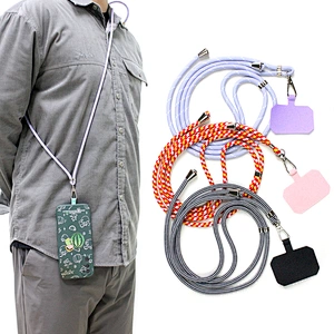 Custom Nylon Polyester Strap Neck Thick Detachable for Case Patch Long Crossbody Shoulder Woven Mobile Cell Phone Lanyard Rope