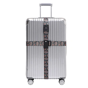Factory Wholesale Adjustable Luggage Belt Strap Elastic Travel Suitcase Belt Strap Sublimation Webbing Luggage Strap