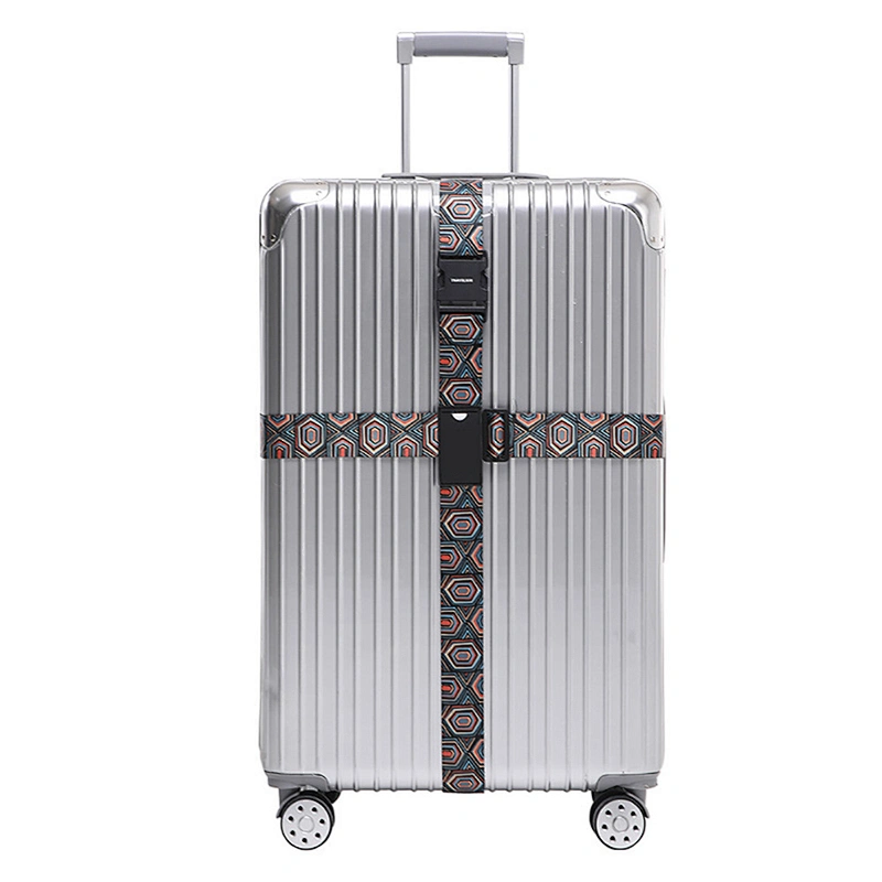 Factory Wholesale Adjustable Luggage Belt Strap Elastic Travel Suitcase Belt Strap Sublimation Webbing Luggage Strap