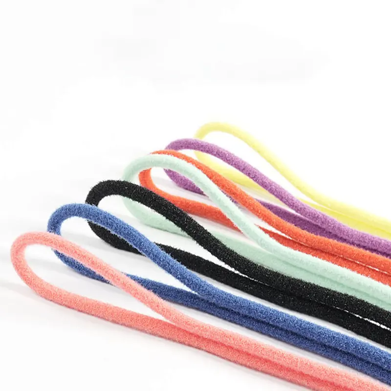 Colorful 6mm Rope Drawcord for Clothing Pants & Hat Waist Cord with Transparent Head String Style