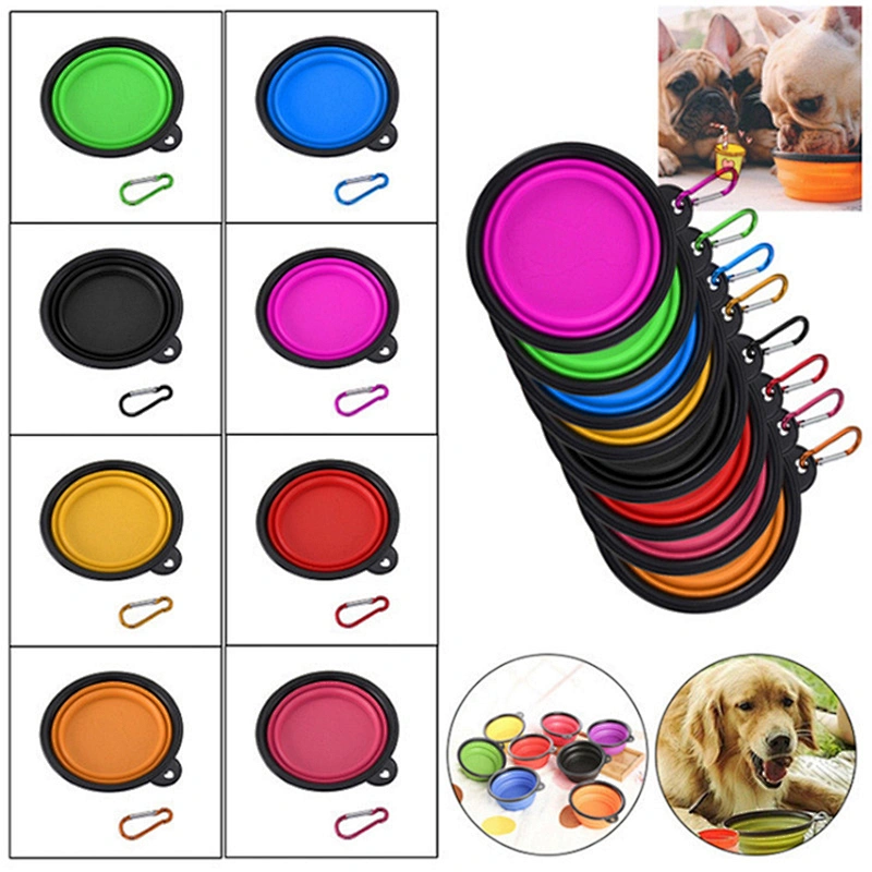 Factory Wholesale Eco-Friendly TPE Silicone Pet Bowl, Foldable Anti-Slip Travel Food Water Bowl for Dogs and Cats