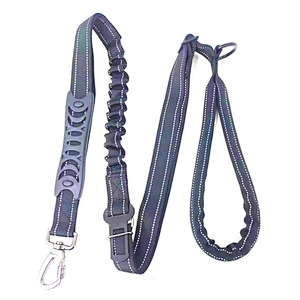Wholesale Nylon Car Seat Safety Buckle Running Large Big Handsfree Belt Hands Free Reflective Multifunctional Pet Dog Leash