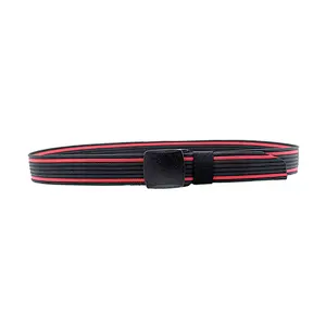 2024 Luxury Hot Sale Factory Automatic Buckle Woven Braid Custom Sublimated Printed Logo Men Canvas Nylon Fabric Belt