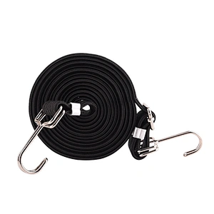 Mountain Bike Outdoor Elastic Motorcycle Express Long Hook Latex Luggage Pull Cargo Flat Carabiner Rope Bungee Cord Strap