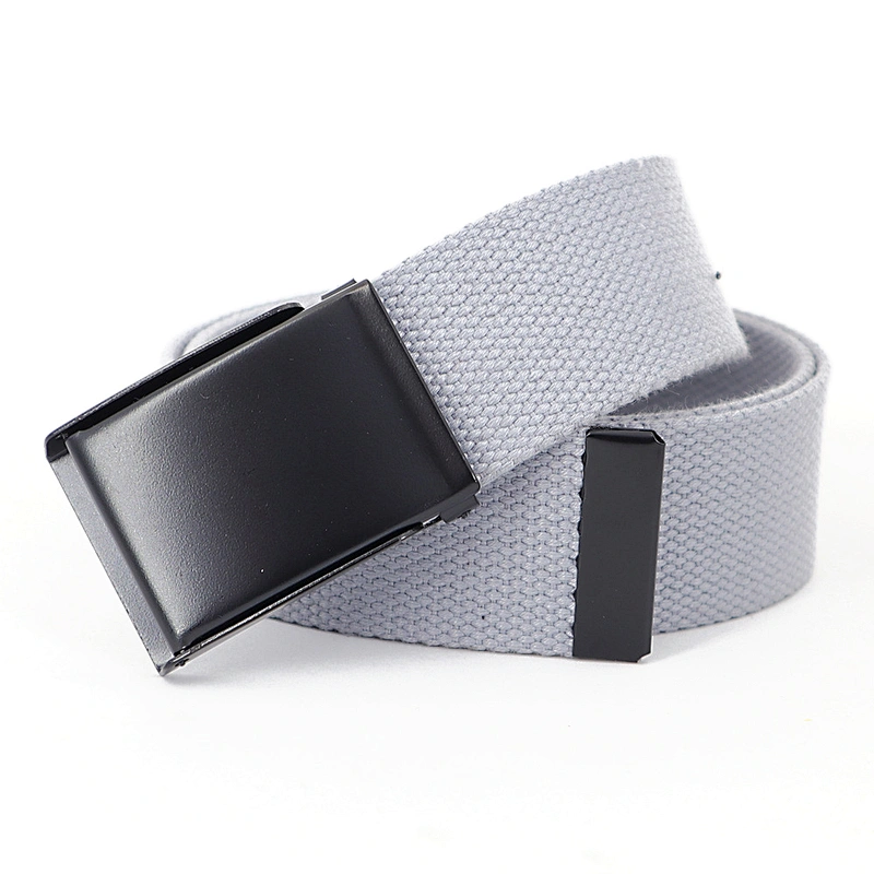 Manufacturer Designer Woven Fashion Webbing Weave Pure Cute Color Blank Custom Women Men Polyester Nylon Canvas Fabric Belt