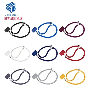 Custom Detachable Nylon Neck Soft Rope Crossbody Patch Cell Phone Holder Mobile Phone Hanging Cord Case Strap Lanyard
