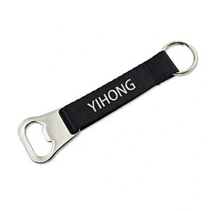 Wholesale Bulk Woven Embroidered Printed Custom Sublimated Logo Polyester Bottle Opener Short Wrist Rope Strap Lanyard