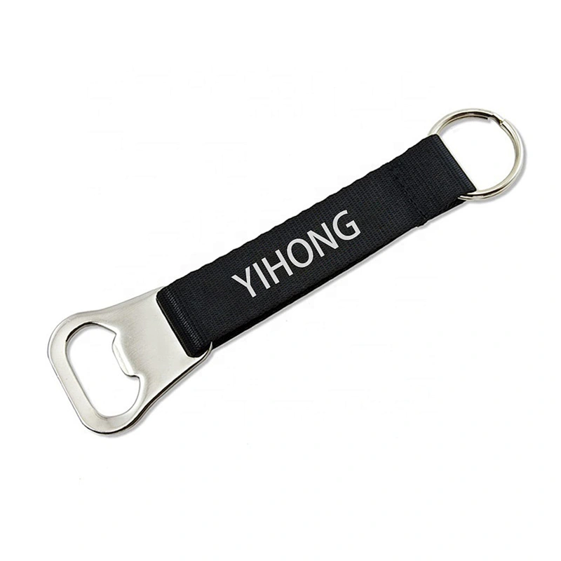 Wholesale Bulk Woven Embroidered Printed Custom Sublimated Logo Polyester Bottle Opener Short Wrist Rope Strap Lanyard