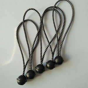 Wholesale 4mm 5mm Tarp Tie Down Strap Canopy Camping Fixed Trampoline Tent Plastic Ball Head Elastic Bungee Rope Cord