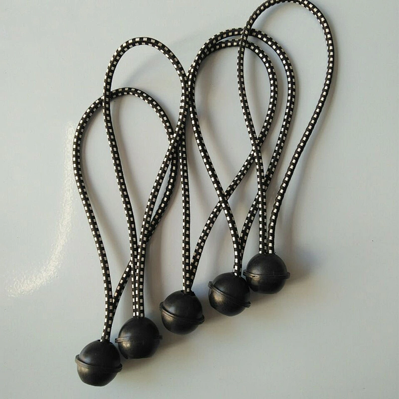 Wholesale 4mm 5mm Tarp Tie Down Strap Canopy Camping Fixed Trampoline Tent Plastic Ball Head Elastic Bungee Rope Cord