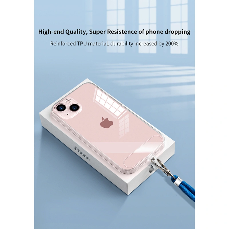 Wholesale Hot Sale Cell Phone Lanyard Patch Tether Tab Transparent TPU Plastic Pad Universal Phone Rope Strap