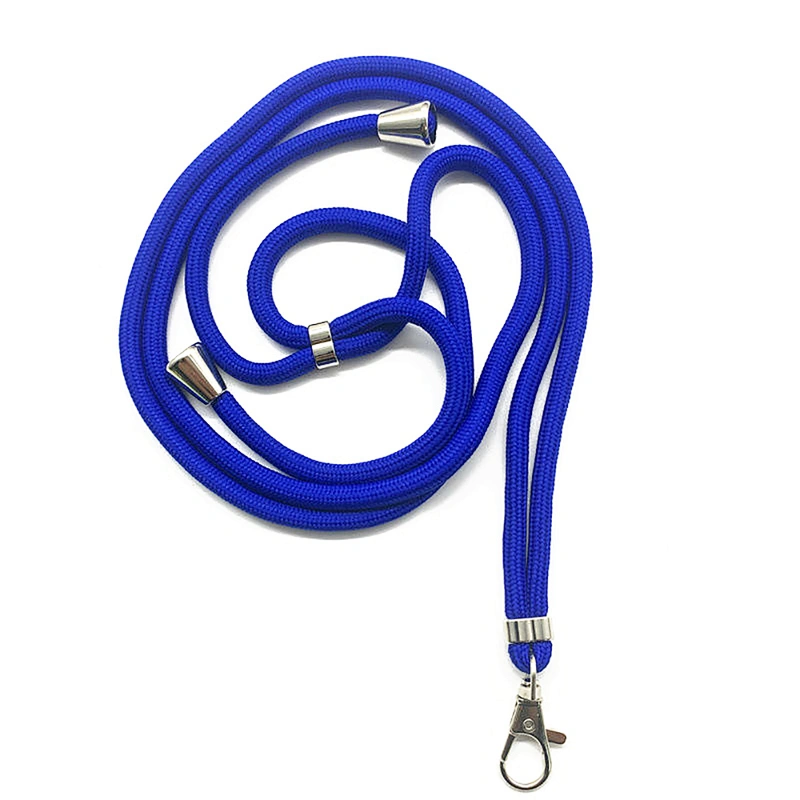 Custom Factory Long Anti Ribo Theft Deterrent Woven Neck Blank Cotton Keychain Phone Phone Case Nylon Strap Rope Lanyard