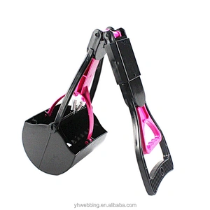 Ergonomic Pet Dog Poop Scooper ABS Material Durable Dentate Bite Design Double Spring Foldable Easy to Use for Waste Disposal