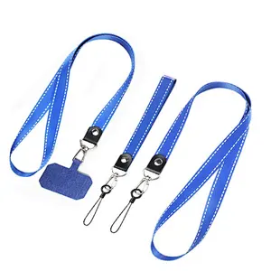 Universal Holder Custom Adjustable Polyester Necklace Shoulder Strap Lanyard Cell Phone Case Lanyard