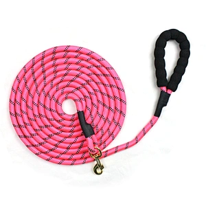 Luxury Heavy Duty Braid Woven Climbing Custom 3 m Training Strong Round Webbing Polyester Nylon PP Reflective Pet Rope Dog Leash