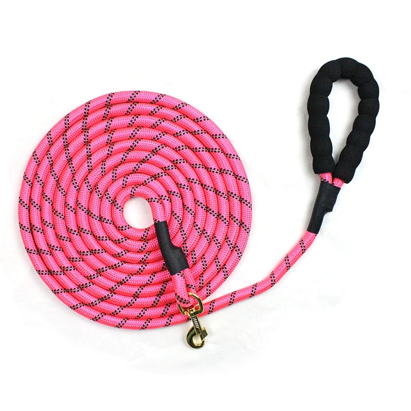 Luxury Heavy Duty Braid Woven Climbing Custom 3 m Training Strong Round Webbing Polyester Nylon PP Reflective Pet Rope Dog Leash