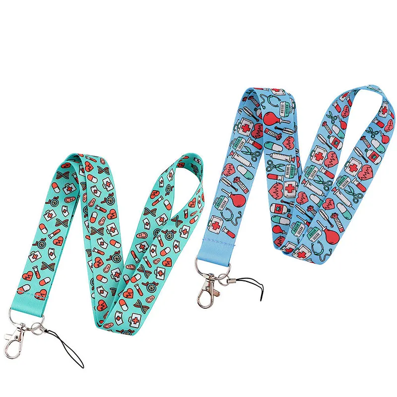 Wholesale Bulk Long Sublimated ID Badge Metal Card Holder Satin Neck Logo Flower Floral Custom Polyester Print Lanyard