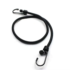 Wholesale Bulk Custom Motorcycle Cargo 6mm 8mm 1 Meters 1m Two Hook Adjustable Latex Rubber Elastic Strap Rope Bungee Cords