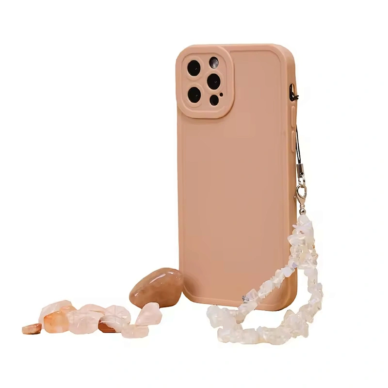 New simple cell phone chain acrylic color cell phone lanyard European and American hanging neck chain chain ornaments
