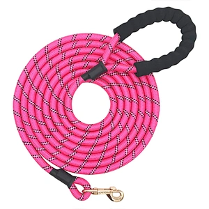 Foam Handle Custom Nylon Polyester Manufacturers Accessories Reflective Silk Small Large Pet Dog Cat Lead Rope Leash