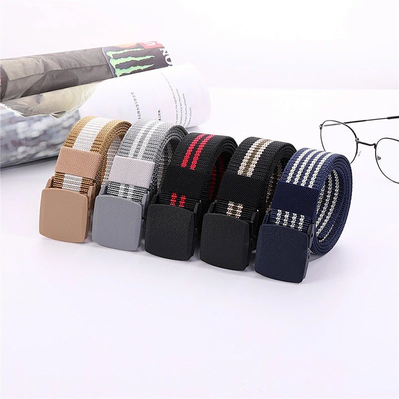All Match Woven Braided Webbing Women Business Men Lady Universal Factory Manufacturer Thick Custom Nylon Canvas Fabric Belt