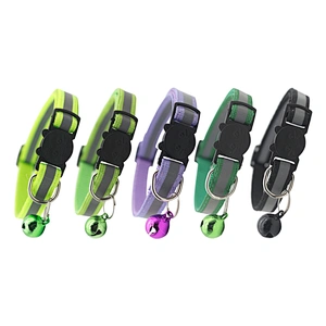 New Thick Luxury Designer Cat and Dog Collar – Custom Large Size with Plastic Buckle and Metal Bell – Available in Bulk