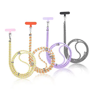 Mobile Phone Accessories Universal Wrist Strap Patch Tab Lasso Tether Cell Mobile Smartphone Phone Case Lanyard With Metal