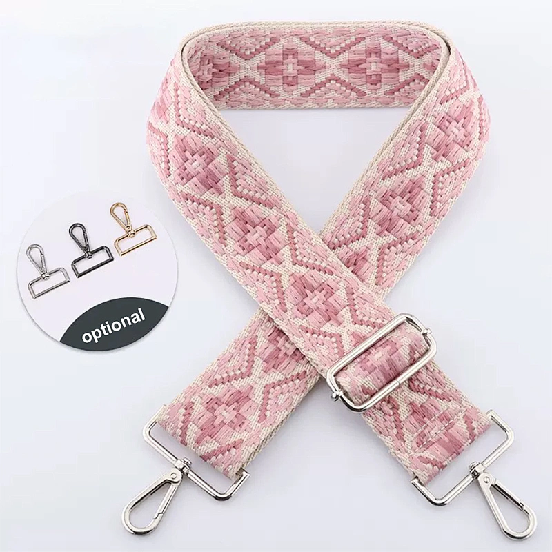 2024 Two side with hook ready bag strap shoulder cotton webbing handbag straps wholesale
