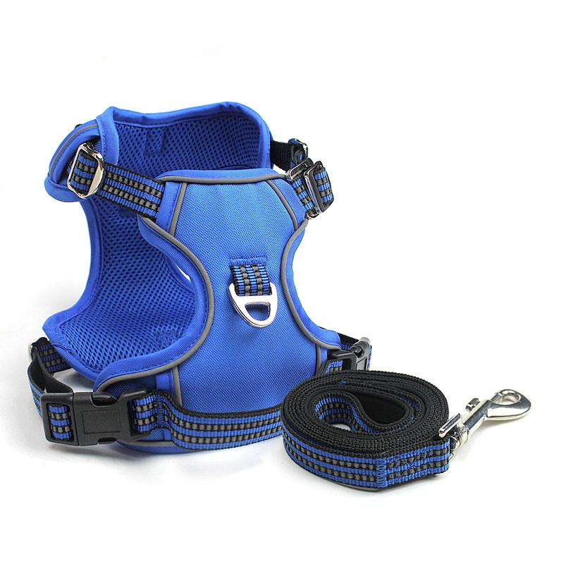 Custom Reflective Dog Harness Deerskin Velvet Vest Suit Full Surround Breathable Oxford Mesh Safe Soft Durable Control Handle